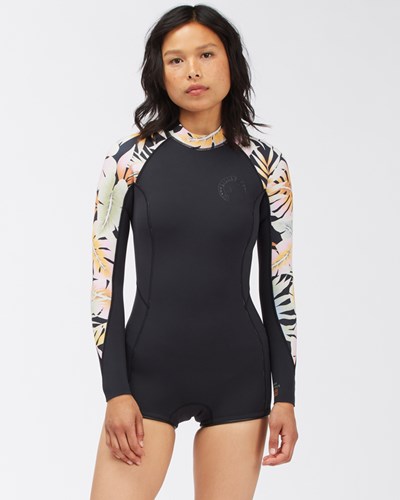 Billabong 2/2 Spring Fever Long Sleeve Spring Suit Černé | FJBQIO-701