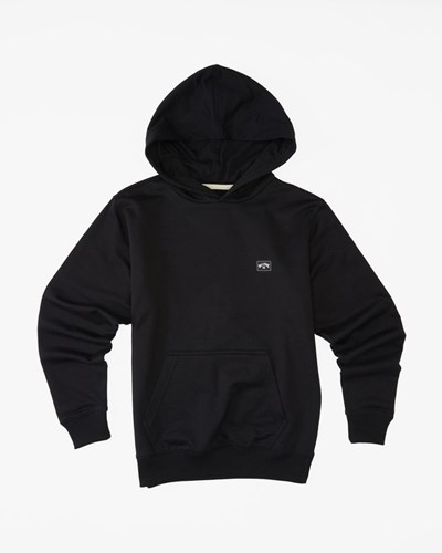 Billabong (2-7) All Day Organic Pullover Hoodie Black/Black | MVLDFY-472