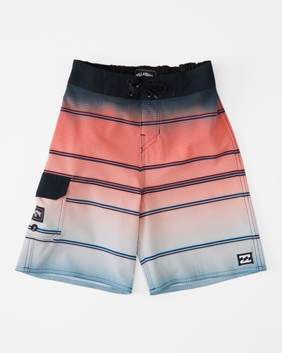 Billabong (2-7) All Day Stripe Pro Boardshorts 14" Červené Bílé Blankyt | MBRKOL-853