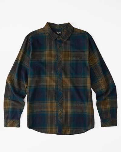 Billabong (2-7) Coastline Flannel Shirt Real Teal | NXPZED-397