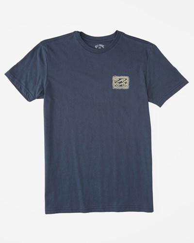 Billabong (2-7) Crayon Wave Krátké Sleeve T-Shirt Tmavě Blankyt | DVFEQO-781