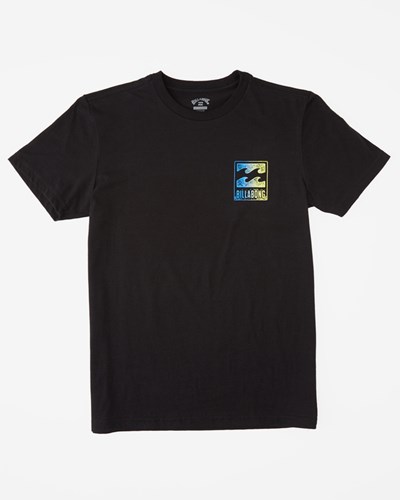 Billabong (2-7) Crayon Wave Krátké Sleeve T-Shirt Černé | MGLOWJ-206