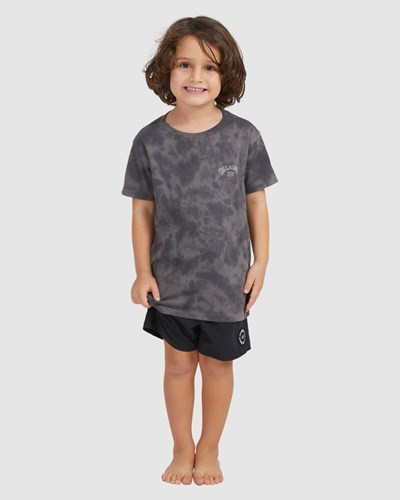Billabong (2-7) Groms Arch Tie-Dye Krátké Sleeve T-Shirt Černé | VMGNLC-274