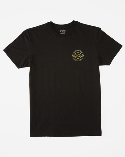 Billabong (2-7) Rotor Diamond Krátké Sleeve T-Shirt Černé | AKCUDN-329