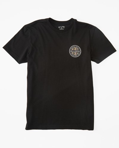 Billabong (2-7) Rotor Fill Krátké Sleeve T-Shirt Černé | IKUCDE-798