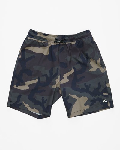 Billabong (2-7) Sundays Layback Boardshorts 13" Maskáčové | FIWLDX-953