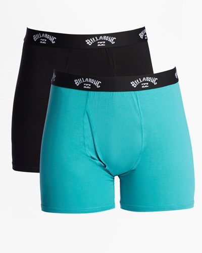 Billabong 2-Pack Core Boxerské Briefs Aqua | OFBDKV-367