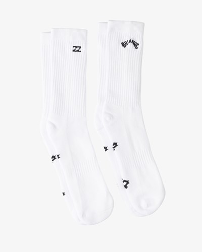 Billabong 2-Pack Core Crew Socks Bílé | PJDTNO-904