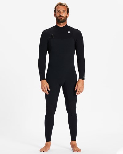Billabong 3/2 Furnace Comp Chest Zip Full Wetsuit Černé | CBVUQE-326