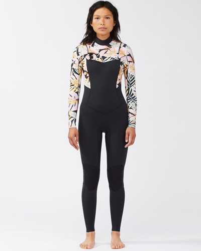 Billabong 3/2 Salty Dayz Chest Zip Full Wetsuit Černé | FHZMTS-013