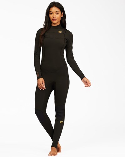 Billabong 3/2 Synergy Chest Zip Full Wetsuit Černé | UJNBCR-594