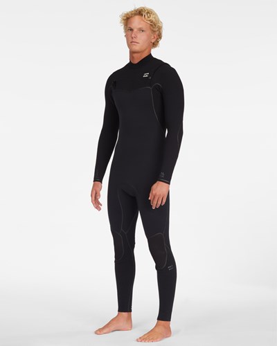 Billabong 4/3 Furnace Chest Zip Full Wetsuit Černé | TXZHSM-641