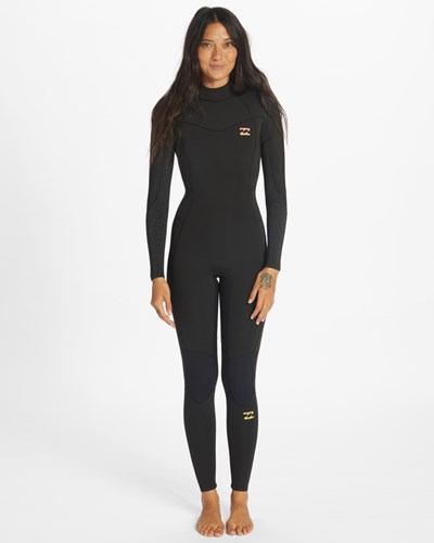 Billabong 4/3 Synergy Back Zip Full Wetsuit Černé | UVJCKT-620