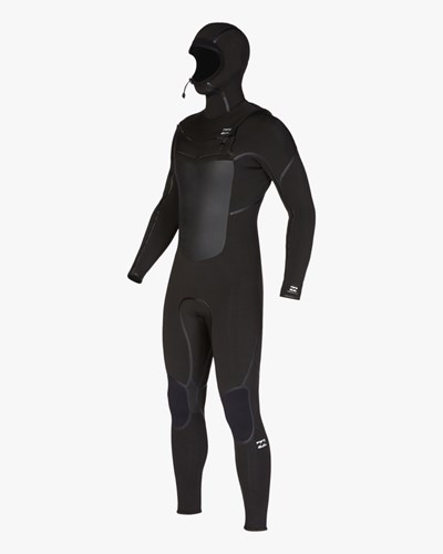 Billabong 5/4 Absolute Plus Chest Zip S Kapucí Full Wetsuit Černé | DESING-528
