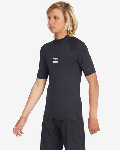 Billabong 8-16 All Day Wave Performance Fit Rash Vest Černé | FXPUIG-907