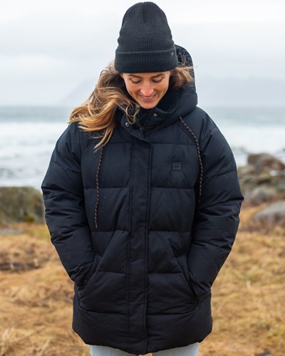 Billabong A/Div Artic Shores S Kapucí Puffer Jacket Černé | CTXHNG-489