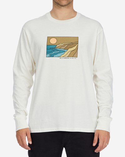 Billabong A/Div Boulder Organic Long Sleeve T-Shirt Bílé | VUOJDF-608