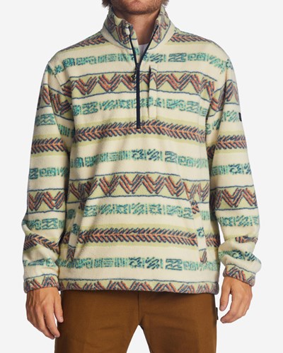 Billabong A/Div Boundary Half-Zip Mock Neck Pullover Hnědožlutý | CSYXMF-024