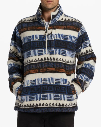 Billabong A/Div Boundary Half-Zip Mock Neck Pullover Bleach | LMZXCD-548