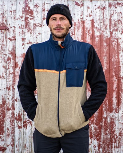 Billabong A/Div Boundary Trailové Zip-Up Fleece Tmavě Blankyt | BTZKUN-201