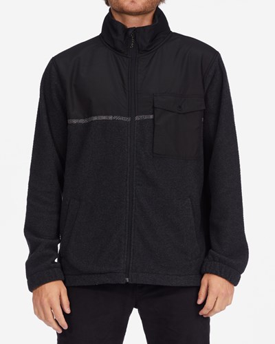 Billabong A/Div Boundary Trailové Zip-Up Fleece Černé | QNFMUP-098