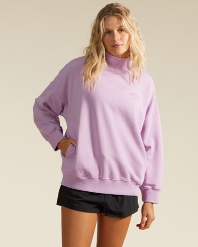 Billabong A/Div Canyon Mock Neck Sweatshirt Levandule | USAQIF-270