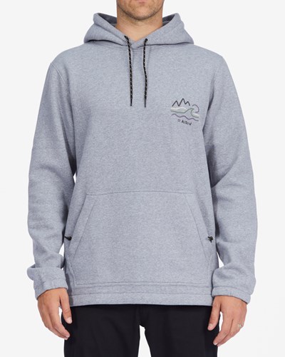 Billabong A/Div Compass Pullover Hoodie Světle Šedé | ZBUDGJ-492