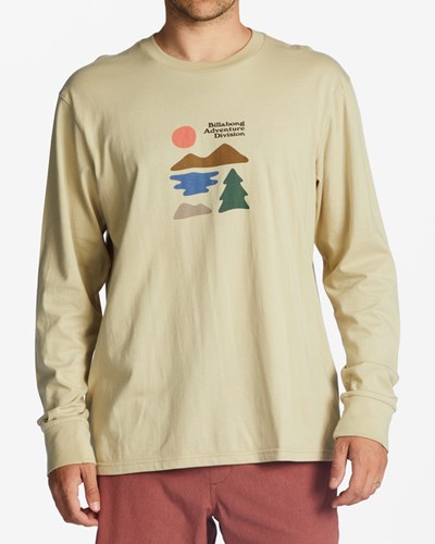 Billabong A/Div Icons Long Sleeve T-Shirt Hnědožlutý | NDYCUK-436