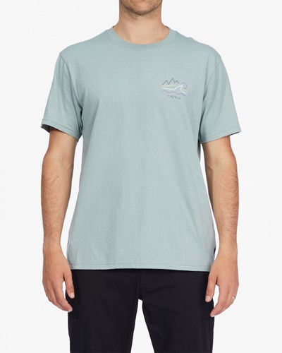 Billabong A/Div Peaks Organic Krátké Sleeve T-Shirt Agave | URYAZD-213