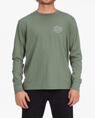 Billabong A/Div Peaks Organic Long Sleeve T-Shirt Surplus | LIBRMD-495