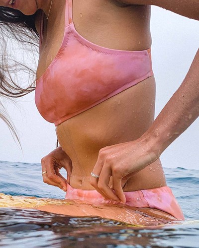 Billabong A/Div Páskové Bralette Bikiny Top Růžové | CPQOGV-971