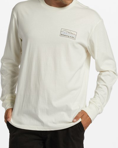 Billabong A/Div Range Long Sleeve T-Shirt Bílé | OHKMTG-086