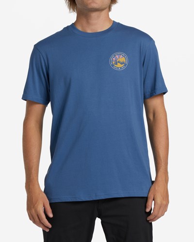 Billabong A/Div Rockies Krátké Sleeve T-Shirt Washed Denim | BNKZAE-071