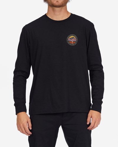 Billabong A/Div Rockies Organic Long Sleeve T-Shirt Černé | XKPOID-801