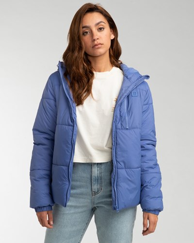 Billabong A/Div Transport Puffer 3 S Kapucí Zip-Up Jacket Blankyt | MHIAQB-391