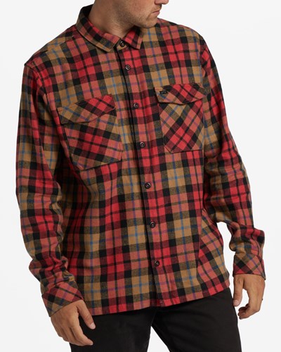 Billabong A/Div Westport Organic Flannel Shirt Červené | FKWVPD-237