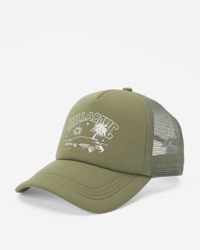 Billabong Across Waves Trucker Hat Avocado | MTDXLY-630