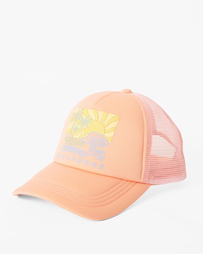 Billabong Across Waves Trucker Hat Peach Pit | NXJDMI-594