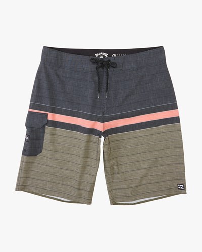 Billabong All Day Heather Stripe Pro Boardshorts 20" Military | MSAFEN-862