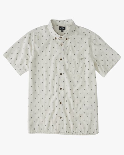 Billabong All Day Jacquard Organic Krátké Sleeve Shirt Chino Heather | HJEGXW-234