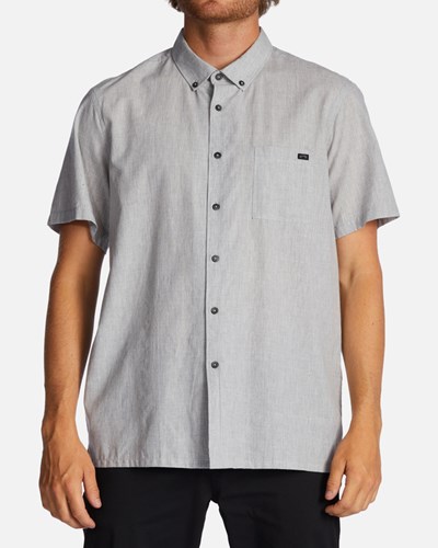 Billabong All Day Krátké Sleeve Shirt Světle Šedé | QGINEZ-438