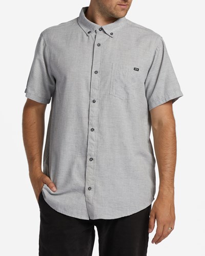 Billabong All Day Krátké Sleeve Shirt Světle Šedé | RSNKHD-856