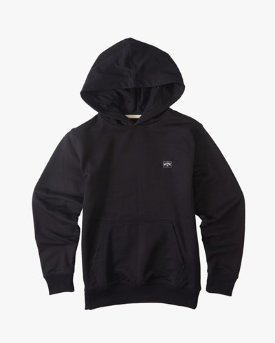 Billabong All Day Organic Pullover Hoodie Black/Black | UXSFMC-218