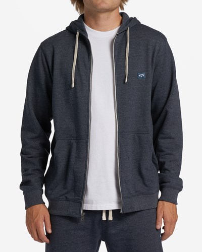 Billabong All Day Organic Zip-Up Hoodie Tmavě Blankyt | GCPZHU-937