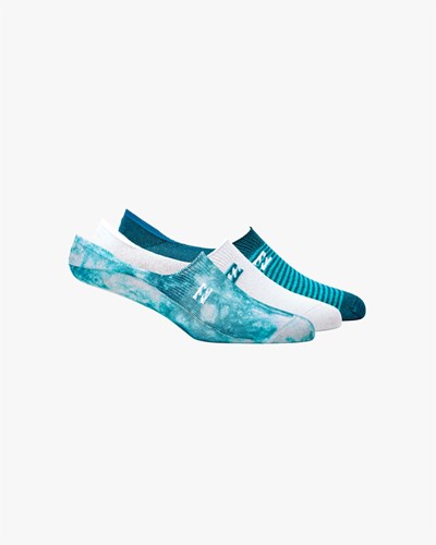 Billabong All Day Tie-Dye No-Show Socks Teal | JXBCOH-572
