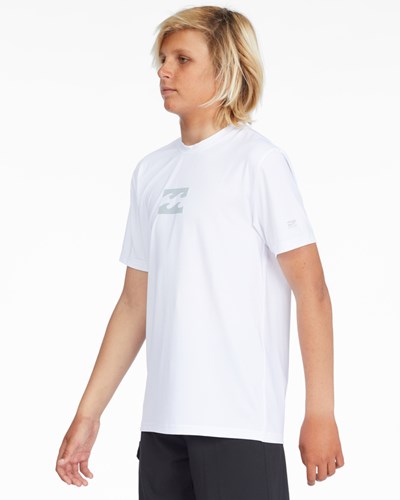 Billabong All Day Wave Loose Fit Krátké Sleeve Surf Tee Bílé | AMBWEG-107
