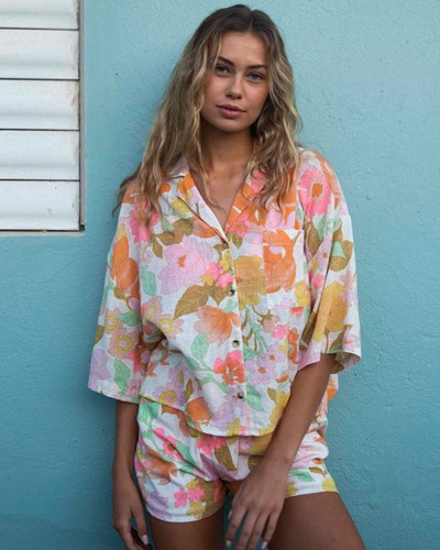 Billabong All Good Button-Down Top Multi | EMDKWH-175
