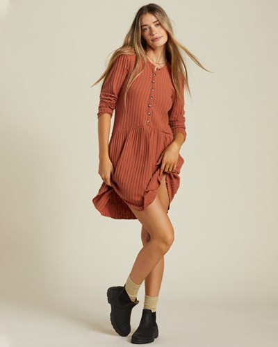 Billabong Always Lounging Šaty Čokolády | GUEZXB-208