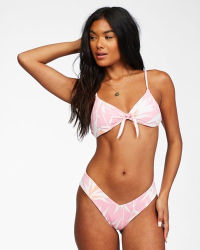 Billabong Another Paradise Knot Trilet Bikiny Top Růžové | QNLRJB-831