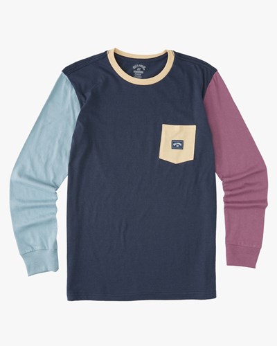 Billabong Apex Pocket T-Shirt Tmavě Blankyt | NCFITQ-476